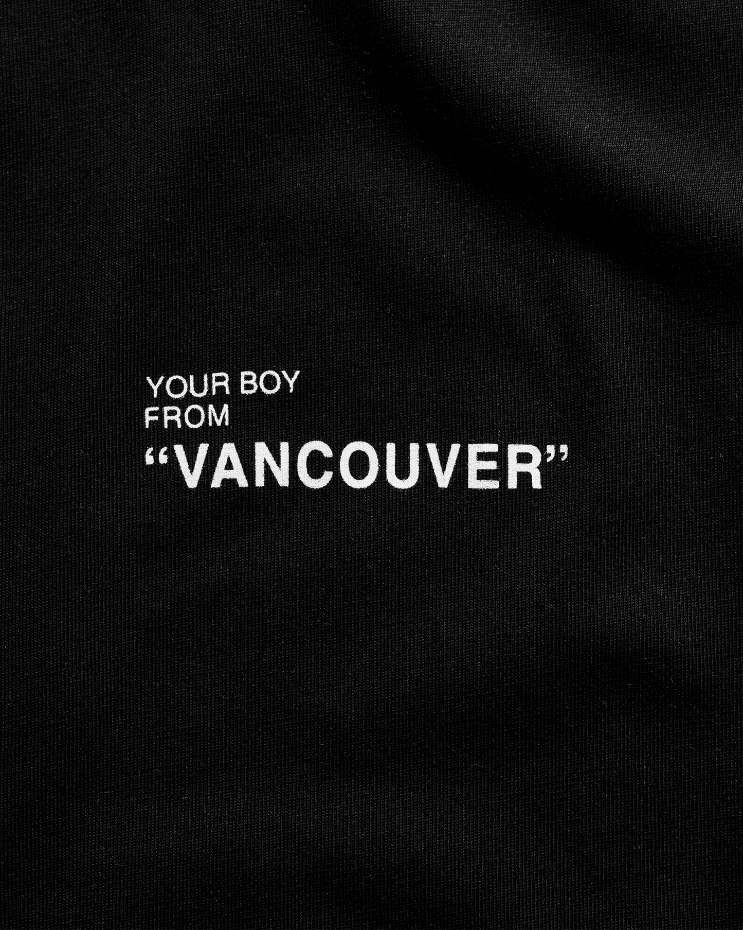 Your Boy from Vancouver T-shirt- Midnight Black