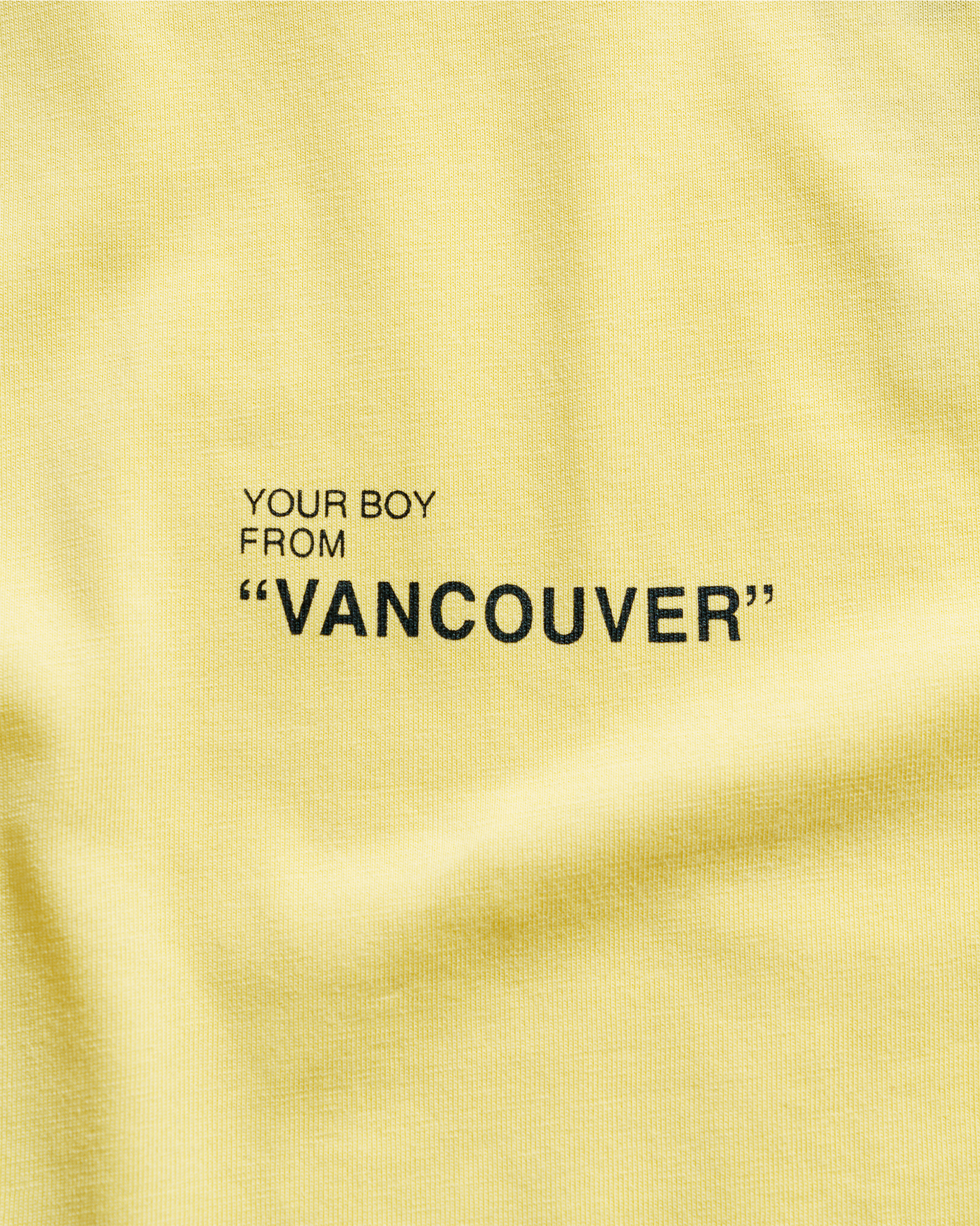 Your Boy from Vancouver T-shirt- Canary Yellow